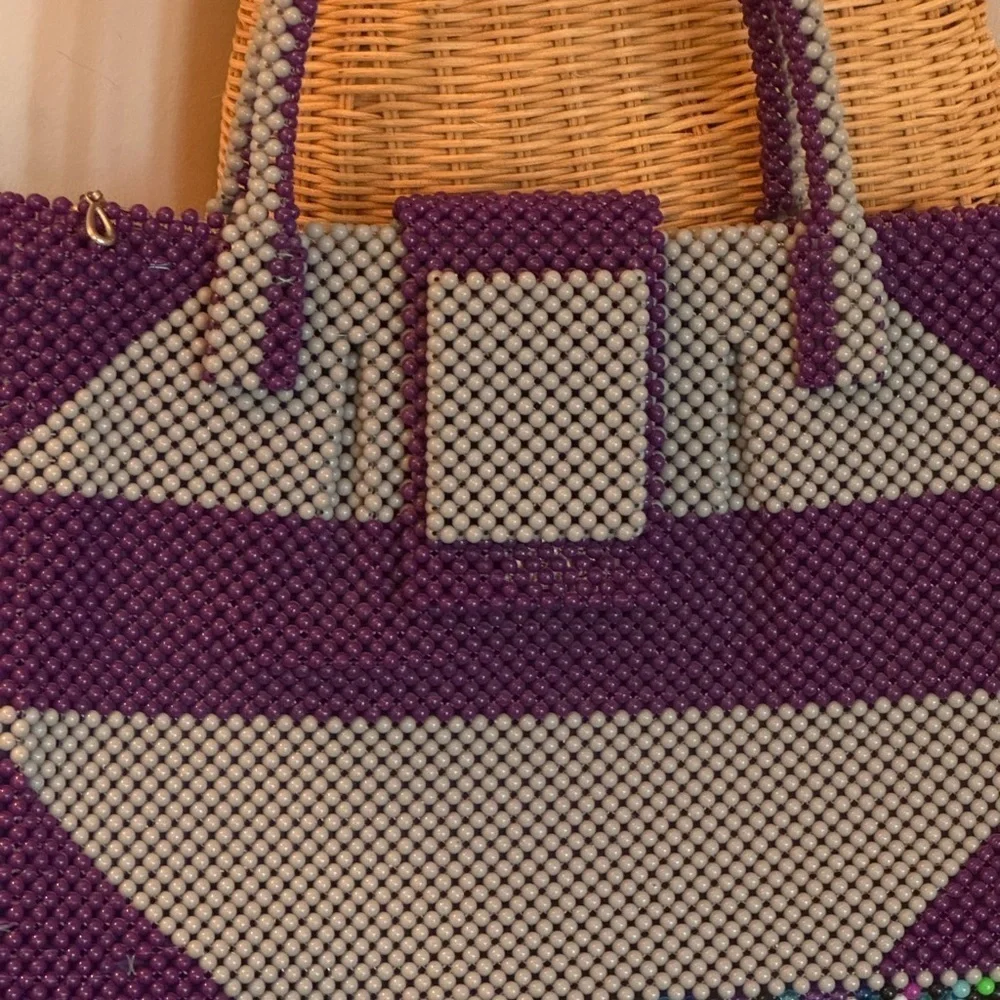 Collectible pop art purple grey bag 1960s - Picture 10 of 11